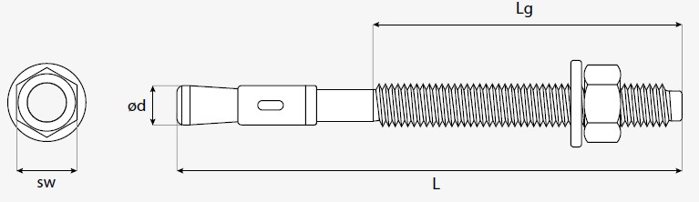 Ocelová průvlaková kotva PBK
